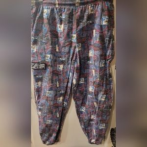 Vintage Multicolored 80's Wave Gods Pants Size Large